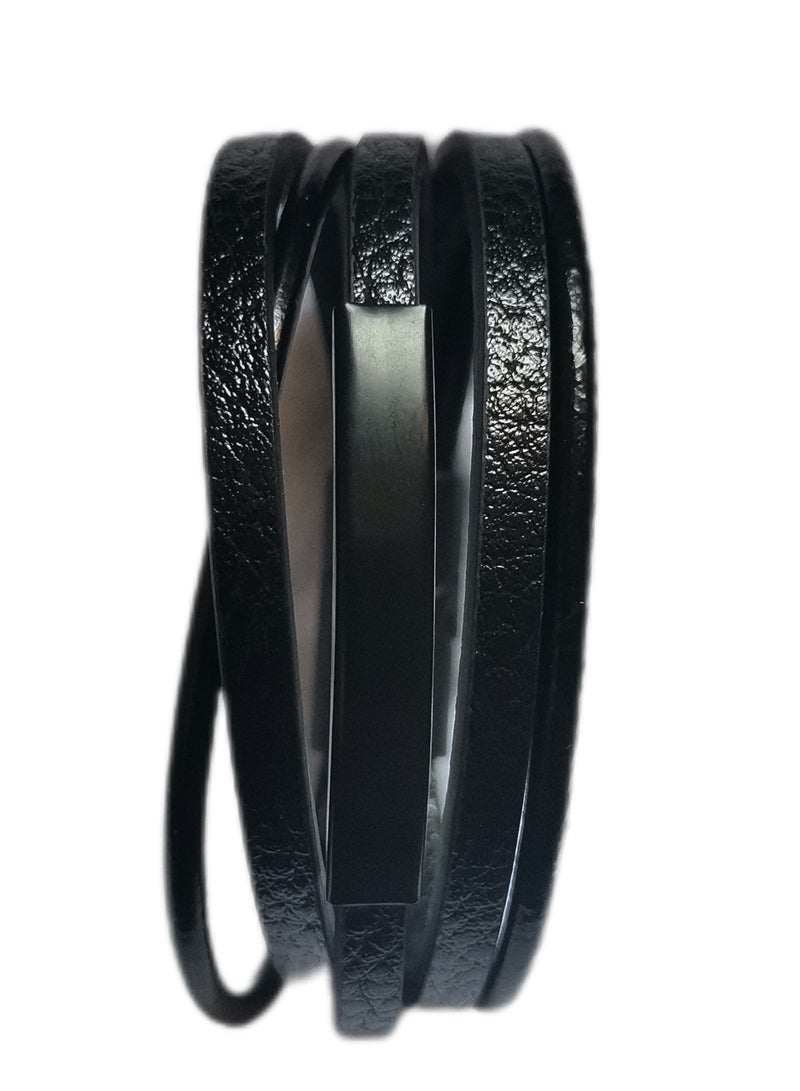 CARYINO Men's Watch with Set of High-end Leather Bracelets  - Image 3