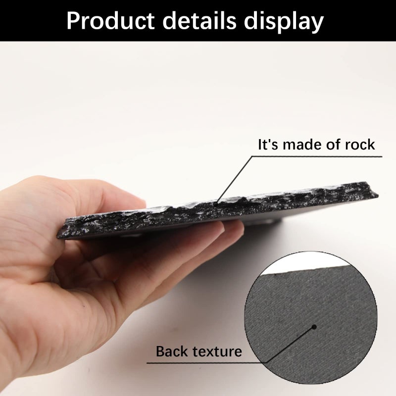 ORJ 5 Pack Sublimation Slate Blanks 7.5x7.5 Inch heart Custom Stone Slate Picture Frame Heat Transfer Rock Photo Plaque with Display Stand Decoration for Desktop Souvenir (sublimation slate heart x 5pcs) - Image 3