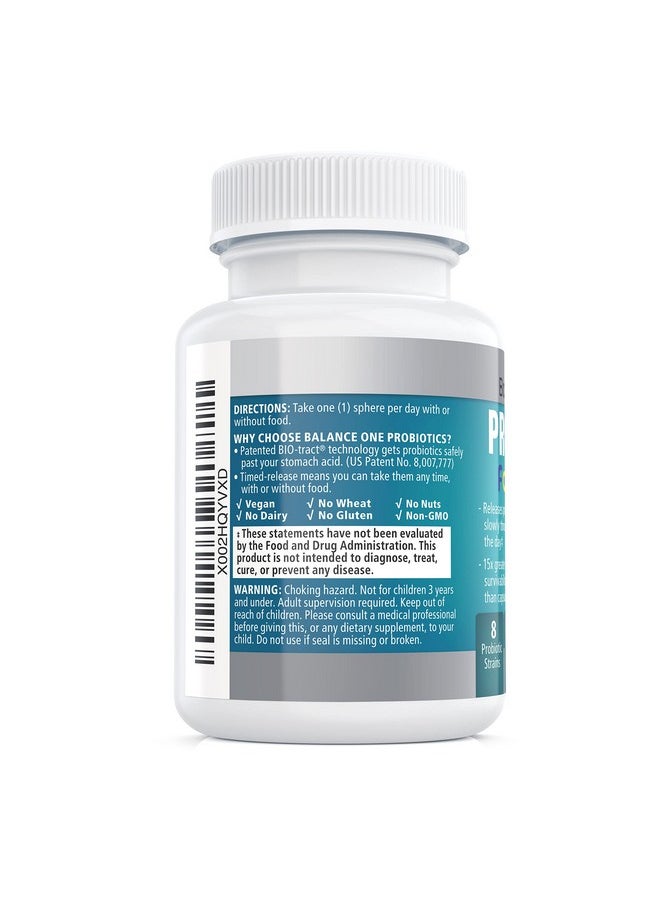 Balance ONE - Probiotic For Kids 2 Month Supply Children’S Gut Health And Digestive Support Time Release 15X More Effective Shelf Stable Sugar Free Kids Probiotic 60 Easy To Swallow Tablets - Image 1