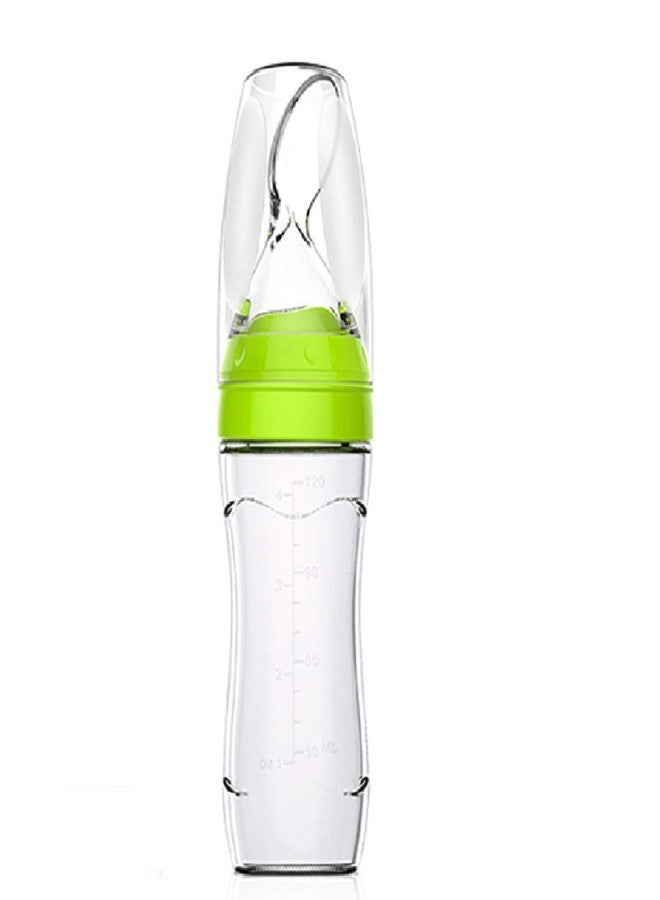 Lappu Baby Travel Time Feeding Food Storage Container Unbreakable Portable Dispenser Bowl with Spoon Baby Food Serve Bowl and Baby Food Feeder Fruit Nibbler with Bib All in One Pack (Green) - Image 3