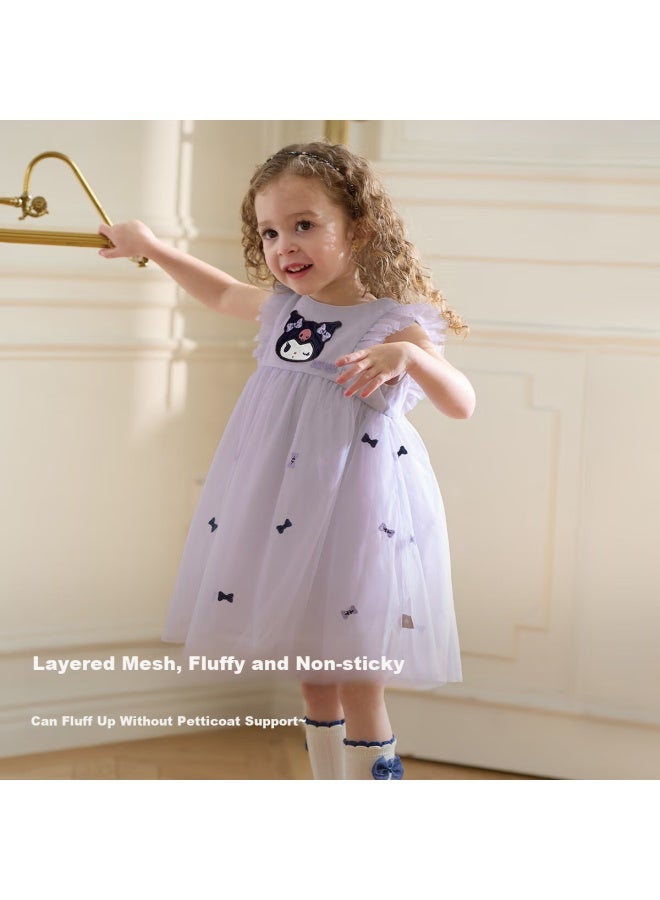 Dave & Bella Kuromi Co-Branded Girls' Summer Dress Baby Children'S Wear Mesh Dress Children'S Stylish Princess Dress - Image 1