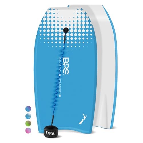BPS Storm 33" Bodyboard - Includes Premium Coiled Leash (Single Board) (Blue, Purple) - Image 1