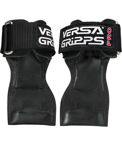 Versa Gripps Pro Made in USA Wrist Straps for Weightlifting Alternative Best Training Accessory XS Black - Image 1