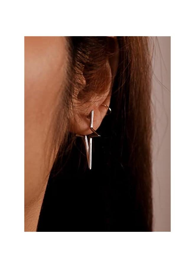Arabest - Dangling Spike Star Earrings, Y2k Gothic Punk Grunge Emo Jewelry,  Gifts for Her - Image 1