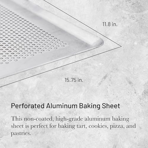 de Buyer Perforated Aluminum Baking Sheet - 15.75” x 11.8” - Perfect for Pastries, Cakes & Tarts - Easy to Clean - Image 2