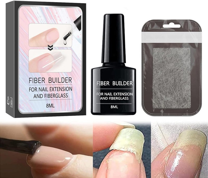 Nail Glue Instant Cracked Nail Repair Gel Nail Treatment Repair Gel Nail Repair Glue for Broken Nails Nail Strengthener Fixer and Hardener for Nail Extensions Sculpture Gel 8ml