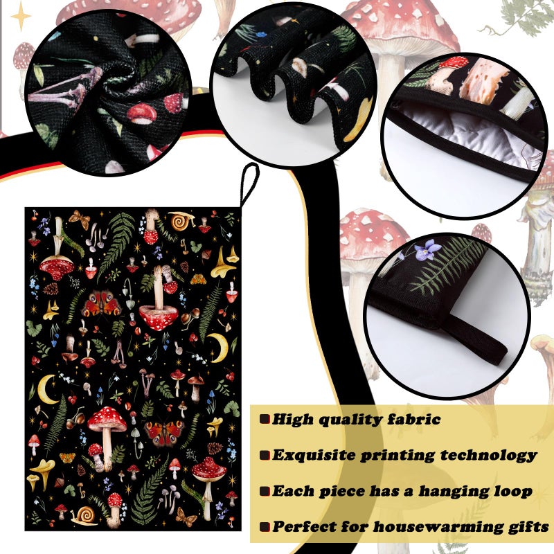Bencailor 7 Pcs Mushroom Kitchen Towels Oven Mitt and Pot Holder Apron Kitchen Decor Gifts for Mother's Day Birthday - Image 5