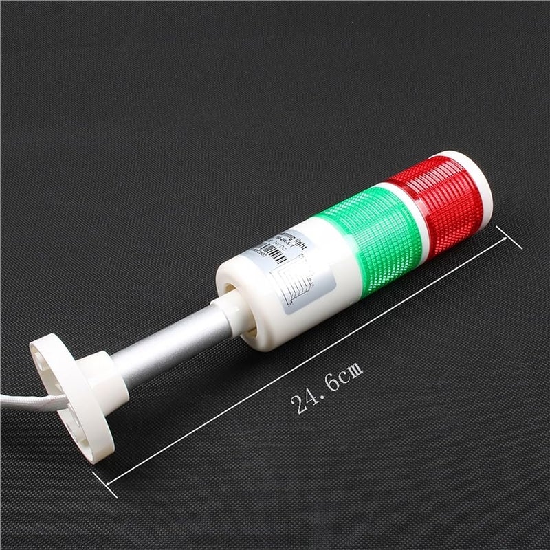 Industrial Stack Alarm Light Red Green LED Lamp DC12 24V Flash Light with Base - Image 3