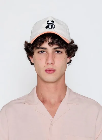I'LL WRITE YOU LETTERS Peach Panda Logo Cap