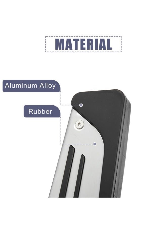 X AUTOHAUX 3 Pcs Accelerator Pedal and Brake Pedal Cover Set for BMW 1 2 3 4 Series F20 F21 F22 F23 F30 F31 F32 F33 F34 F36 Metal Rubber Silver Tone Black - Image 5