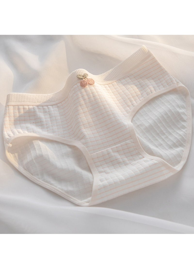 مجموعة من 5 ملابس داخلية قطنية أنيقة بخصر متوسط، ملابس داخلية مريحة وجيدة التهوية للفتيات - Image 4
