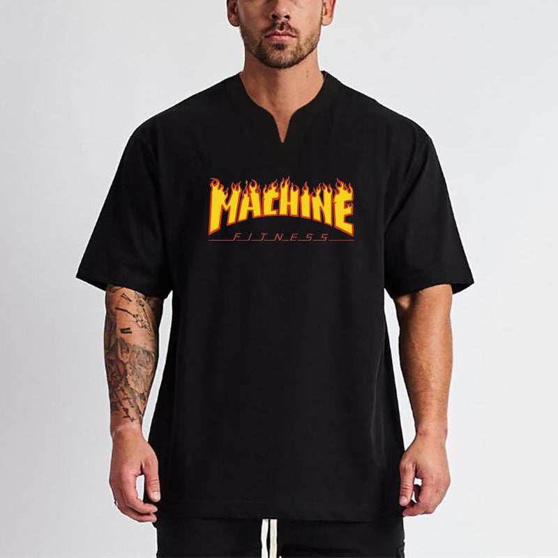Summer Fitness Sports cotton short-sleeved T-shirt men''s cross-border foreign trade fashion brand all-match loose plus size casual training clothes - Image 2
