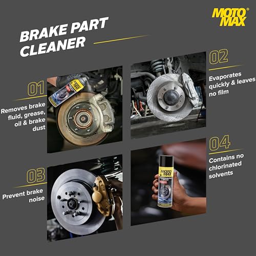 Motomax Brake & Brake Parts Cleaner, 500ml| Remove Dirt, Dust and other contaminants instantly|Prevent noise & chatter|For Disc & Drum Brakes of Two-wheeler, Cars,Machinery, Motor, Commercial vehicles - Image 3