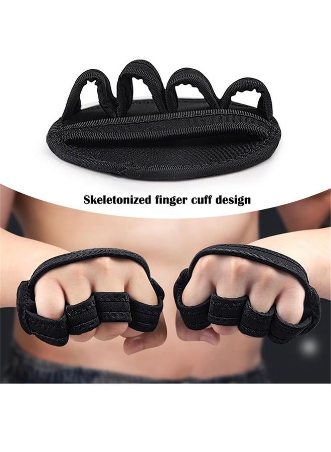 Generic Workout Gloves for Gym, Grip Power Pads Anti-Slip Fitness Gloves, Rubber Padding to Avoid Calluses, Suit for Weight Lifting & Pull-Ups, Black  - Image 4
