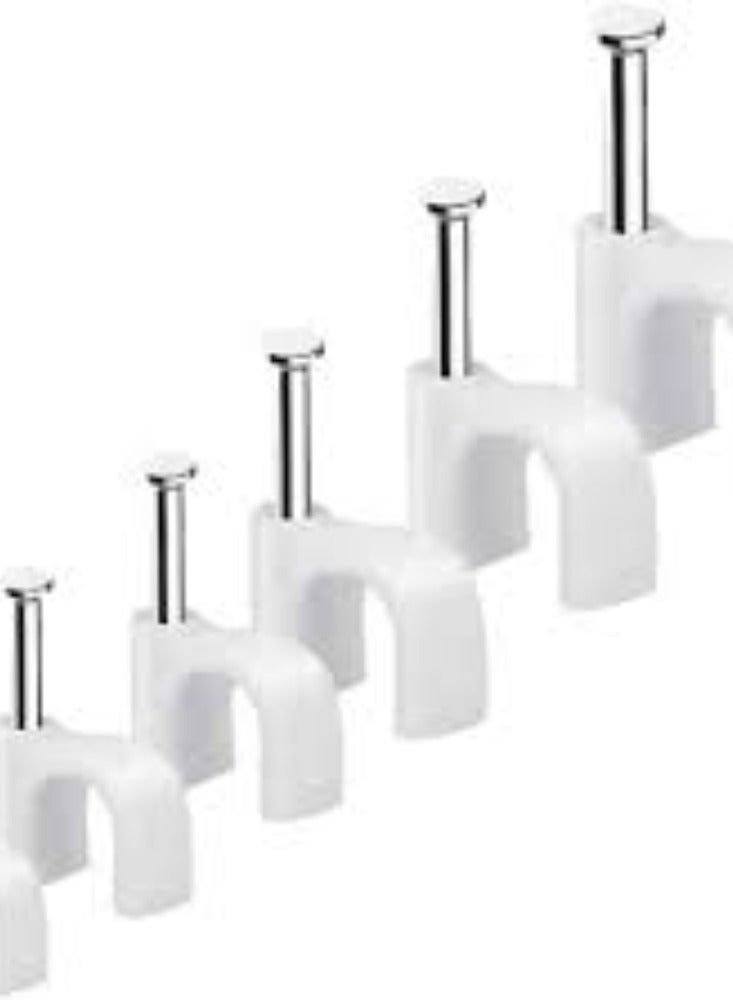 KNP 12mm Cable Clips, Pack of 50, are essential for organizing and securing medium-sized cables, wires, and cords in various environments. - Image 1