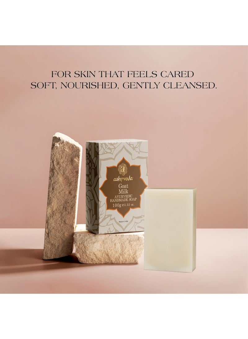 Ashpveda Jojoba Oil & Goat Milk Handmade Bath Soap Bar for Skin Hydration, Nourishment, Tan Removal & Glowing Skin (100 gm) - Image 4