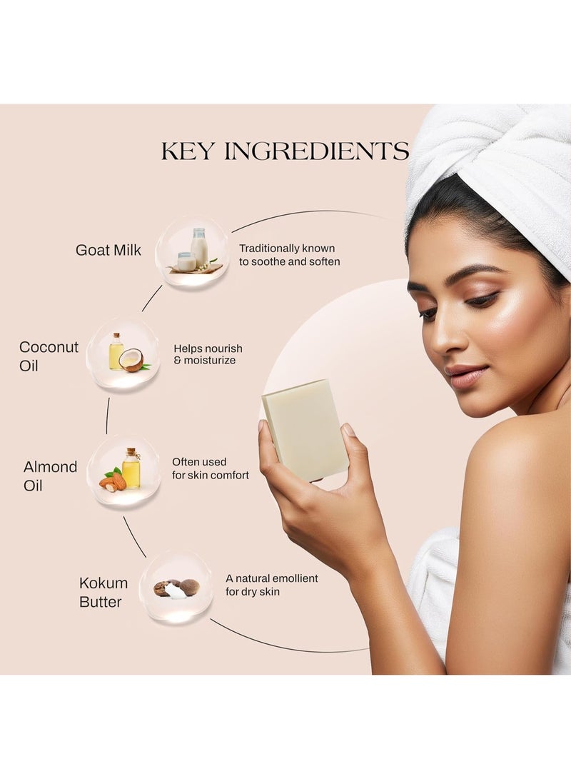 Ashpveda Jojoba Oil & Goat Milk Handmade Bath Soap Bar for Skin Hydration, Nourishment, Tan Removal & Glowing Skin (100 gm) - Image 3