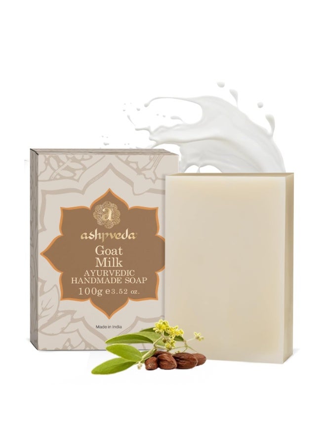 Ashpveda Jojoba Oil & Goat Milk Handmade Bath Soap Bar for Skin Hydration, Nourishment, Tan Removal & Glowing Skin (100 gm) - Image 1