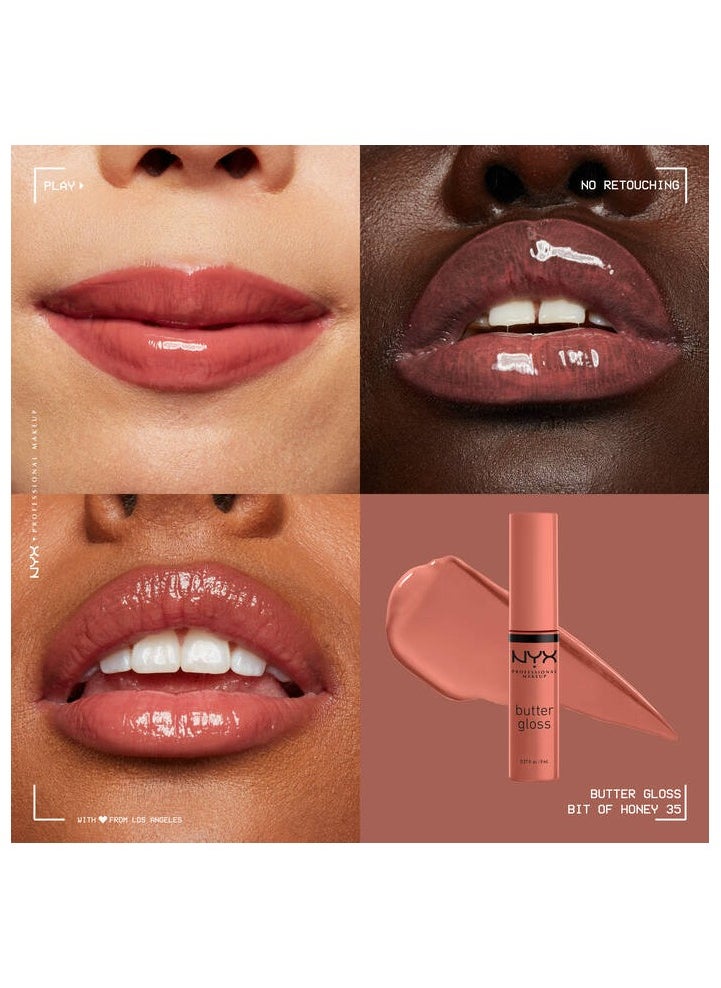 NYX PROFESSIONAL MAKEUP - BUTTER GLOSS NON-STICKY LIP GLOSS -BIT OF HONEY - Image 1