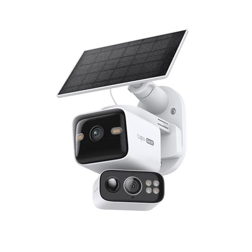 Tapo 2K Dual Lens PanTilt Security Battery Camera Wireless wSolar Panel 165 WideAngle 6mm Telephoto Free PersonVehicle Detection 360 Pan SDCloud Storage Works wAlexa Google C645D KIT - Image 1
