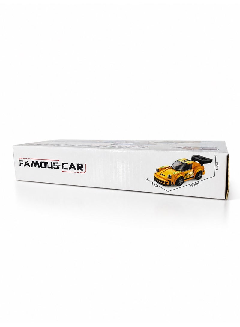 Pingao Blocks Come Alive Famous Car 3-in-1 Building Blocks Toy Set Yellow 156 Pieces for Kids 6+ - Image 4