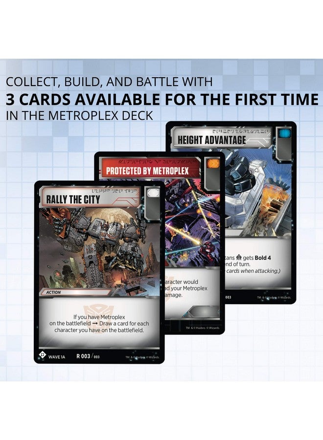TRANSFORMERS Transformers TCG Metroplex Deck | Foil Titan-Sized Character Card | 44 Cards Incl. Scamper, Six Gun, Slammer - Image 5