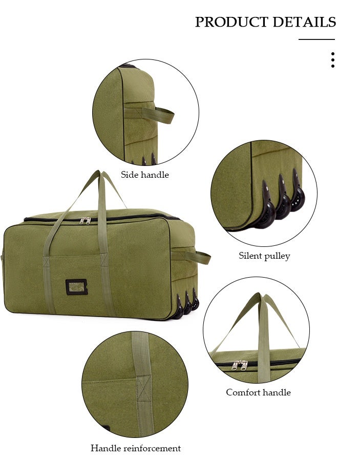 DUNISO Foldable Rolling Duffel Bag with 3 Wheels, Light Weight Travel Duffel bag with Large Loading Capacity, Inch Durable Travel Luggage Bag- Rugged, Collapsible Carry On Luggage Bag for Travel Camping Sports - Image 2
