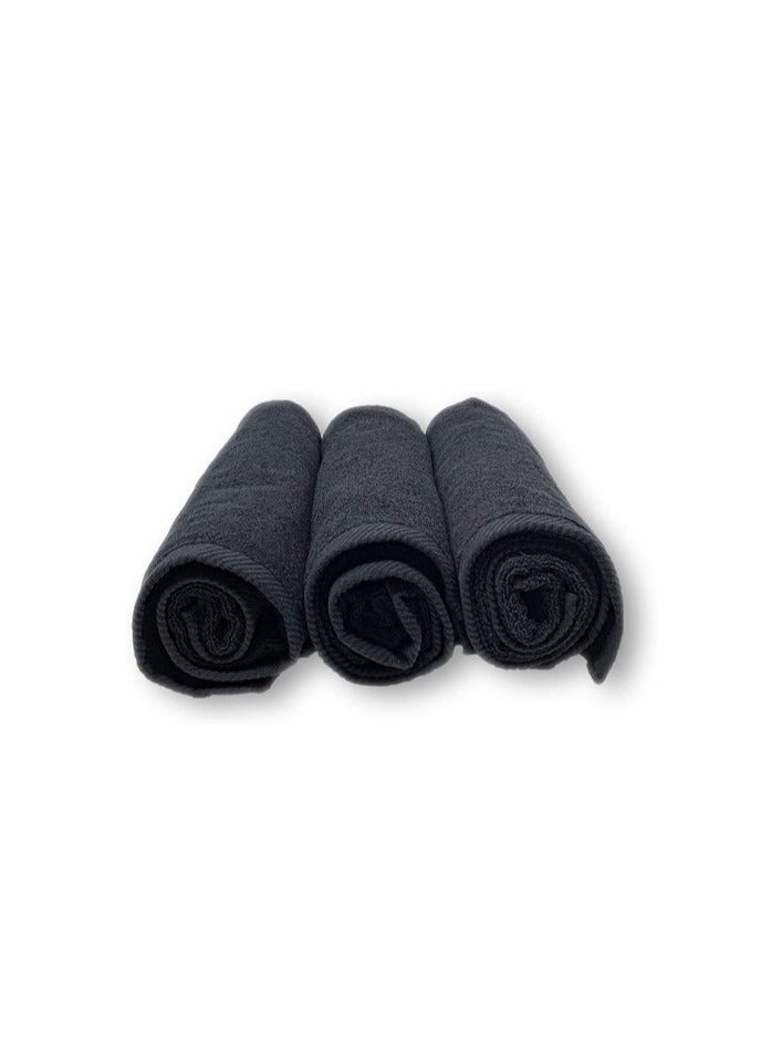 بروماس سبا ممتاز، لعبة، مناشف حمام السباحة، حمام قطن 100% طويل 3 × 70 × 140 سم، أسود - Image 2