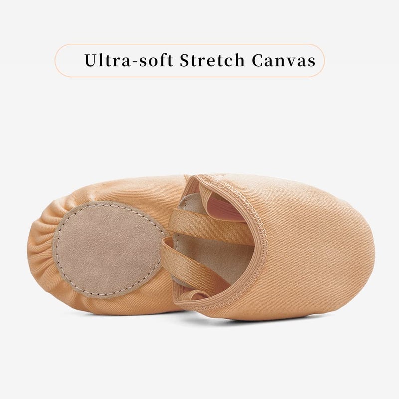 Stelle Half Soles Dance Shoes Women Men Canvas Lyrical Pirouette Ballet Shoes Turners Dance Shoes for Contemporary (Sand,3/4) - Image 4