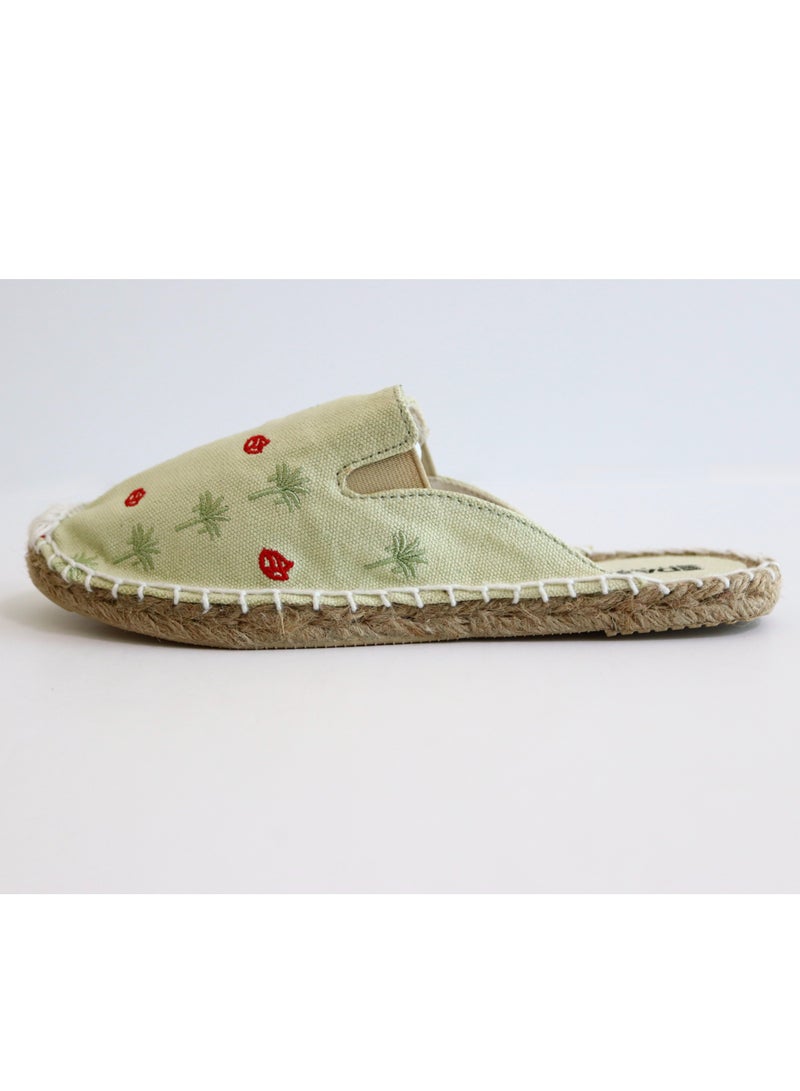 Dasson Embroidered Palm ParadiseEspadrille (Peppermint)  - Image 1