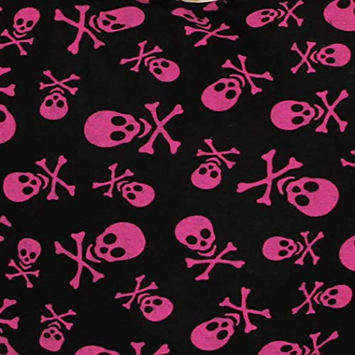 All Best Thing Skull Bohemian Boho Hobo Hippie Gothic Crossbody Bag Purse 33" Black (BlackBrightPink) - Image 3