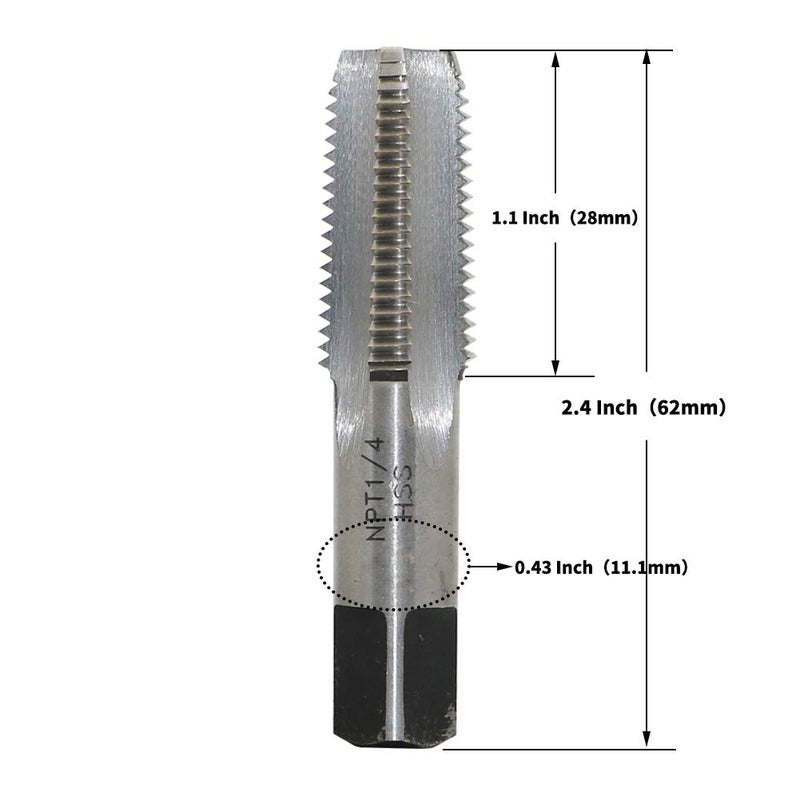 LingGan 1/4-18 NPT HSS Taper Pipe Tap, High-Quality High-Speed Steel 6542, Used For Conventional Machine Tapping Or CNC Tapping, Can Tap Steel And Stainless Steel. - Image 2
