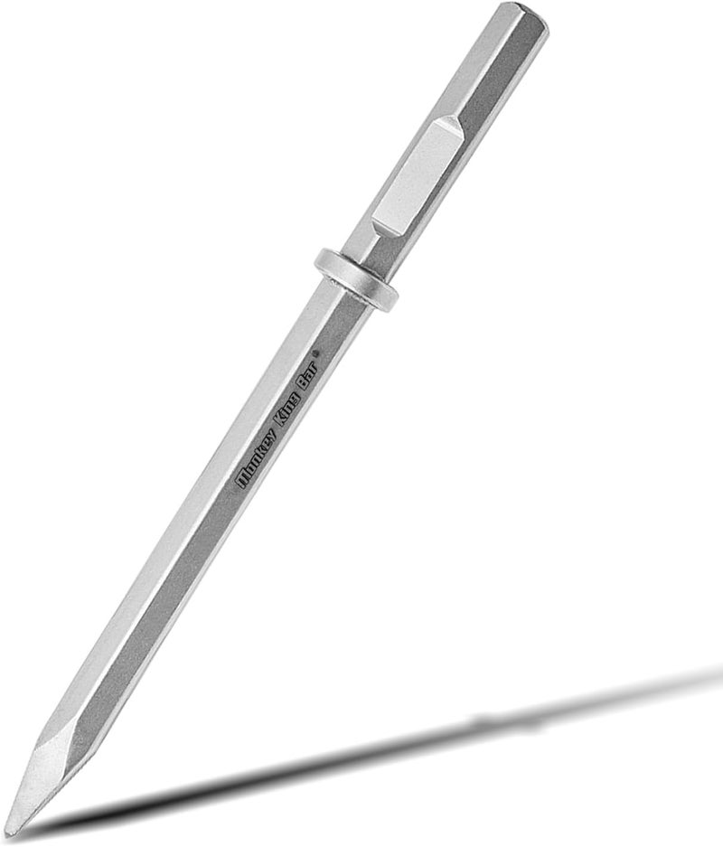 Monkey King Bar - Long 20" Hex Chisel Bits Bull Point Chisel Bit-Round Hex Hammer & Spline Hammer Steel - Image 1