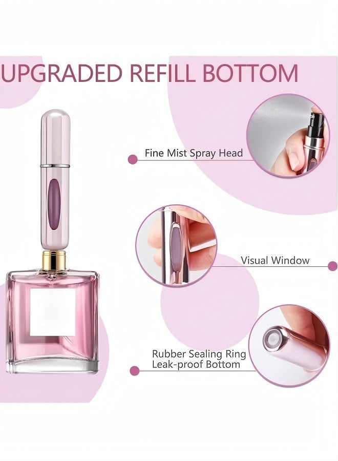 4-Piece Portable Mini Refillable Perfume Atomizer Bottle,Travel Sprayer Perfume Refill Bottle,Scent Pump Case, Small Perfume Spray Bottle,Refill Pump Case for Traveling and Outgoing,5 ml - Image 3