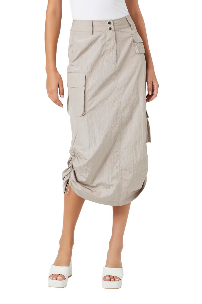 Forever 21 Cargo Midi Skirt Goat X-Small - Image 2