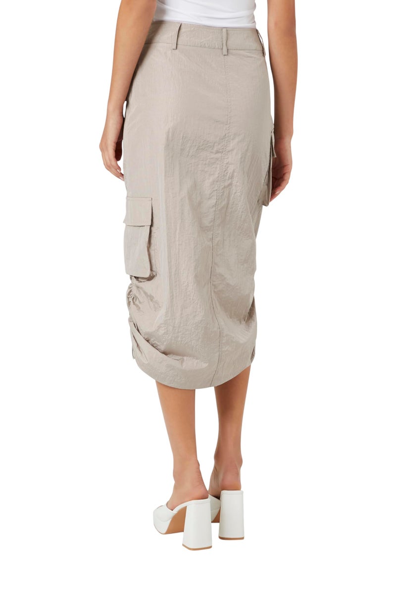 Forever 21 Cargo Midi Skirt Goat X-Small - Image 4