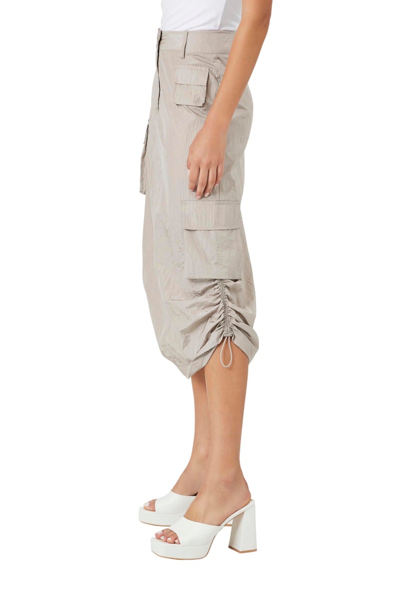 Forever 21 Cargo Midi Skirt Goat X-Small - Image 3