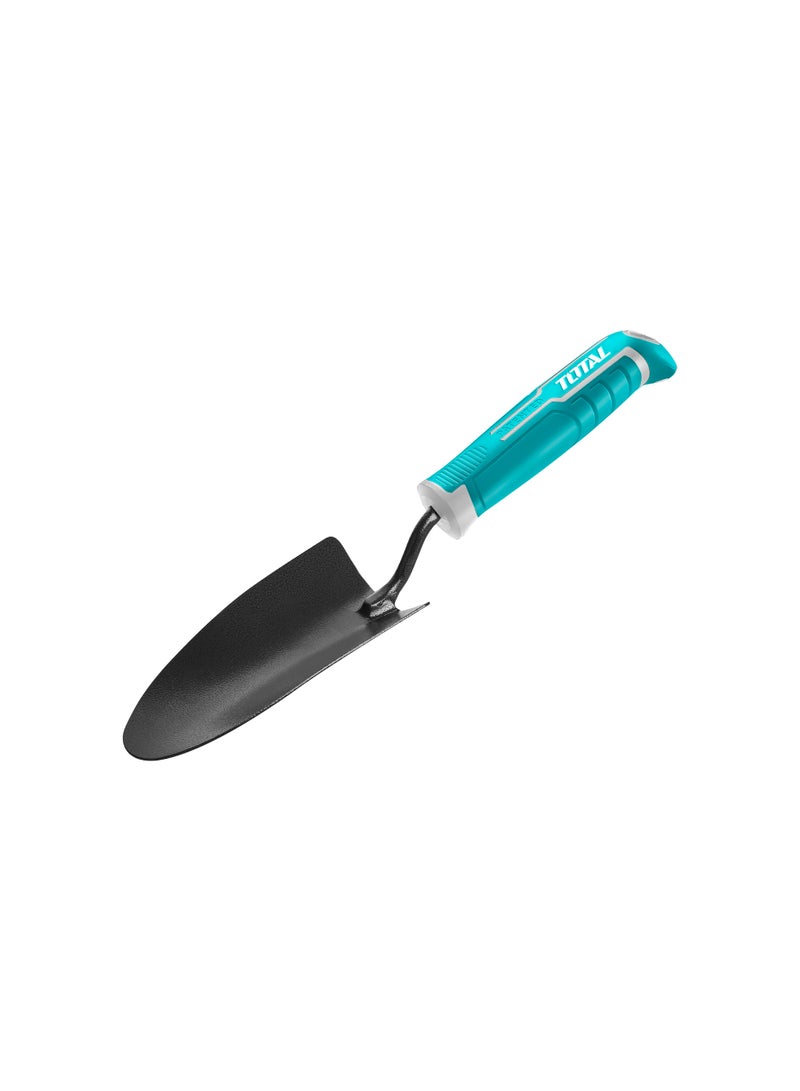 Total Garden Hand Trowel, Carbon Steel, 34cm Length, 8.5cm Width, Teal Handle - Image 1