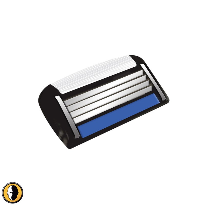 HeadBlade Men's HB4 Refill Shaving Razor Blades - 4 Stainless Steel Blades for No Tugging or Pulling, Shave Less, Works for Face, Body, and Scalp (12 Blades) 3 Pack - Image 4