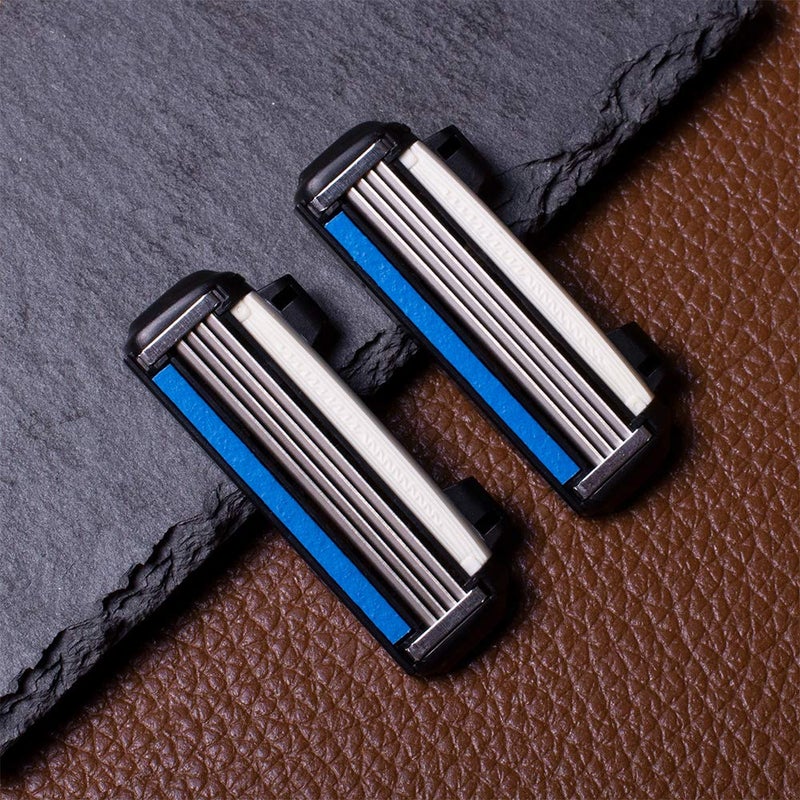HeadBlade Men's HB4 Refill Shaving Razor Blades - 4 Stainless Steel Blades for No Tugging or Pulling, Shave Less, Works for Face, Body, and Scalp (12 Blades) 3 Pack - Image 5