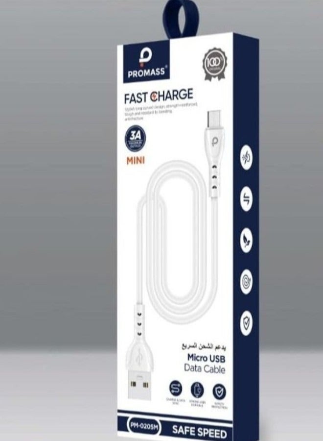 بروماس كابل شحن سريع من Promass Type-C - كابل بيانات USB-C بقدرة 3A، بطول 1 متر، مصنوع من مادة TPE المتينة - Image 1