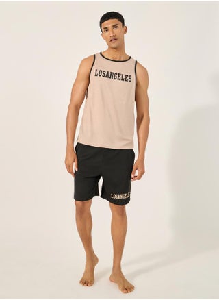 Slogan Print Tank and Shorts Pyjama Set - pzsku/Z65D4CEF6B9C66FD4395BZ/45/1741341054/a65942de-1fd4-477a-9d64-70c03ab03fa5