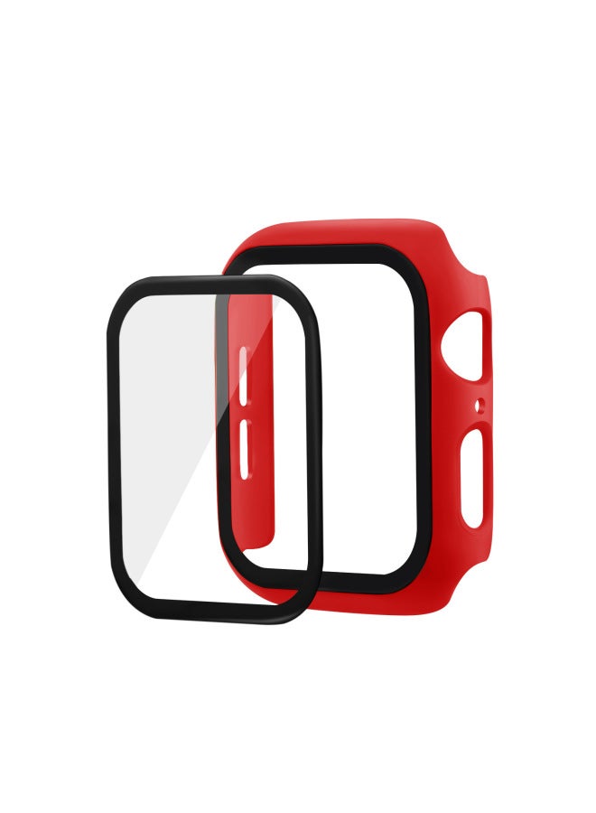 For Apple Watch Case All-inclusive 2-in -1 Drop-resistant Iwatch9 Protective Case Tempered Film Integrated Watch Protective Case - Image 1