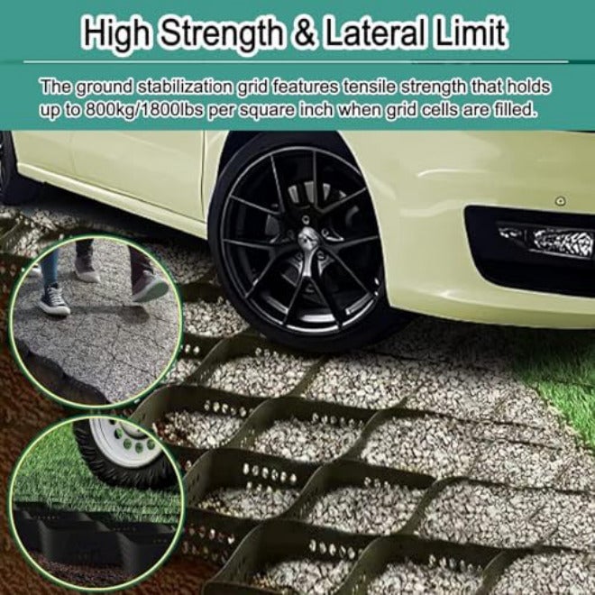 5.1 cm Gravel Stabilizat Grid – Soil Recement for Driveways & Gardens, Permeable Paving Solut, Various - Image 4