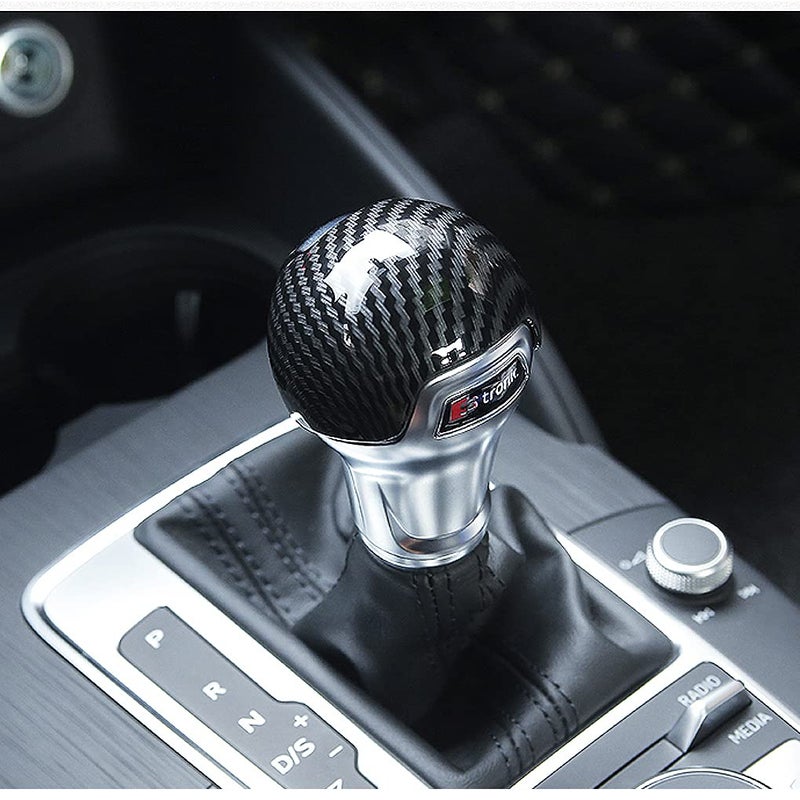 LDYFC Sport Style Gear Shift Knob Cover Sticker Head Trim for Au-di 2013 2014 2015 2016 2017 2018 2019 2020 Au-di A3 S3 (ABS with Carbon Fiber Pattern) - Image 5