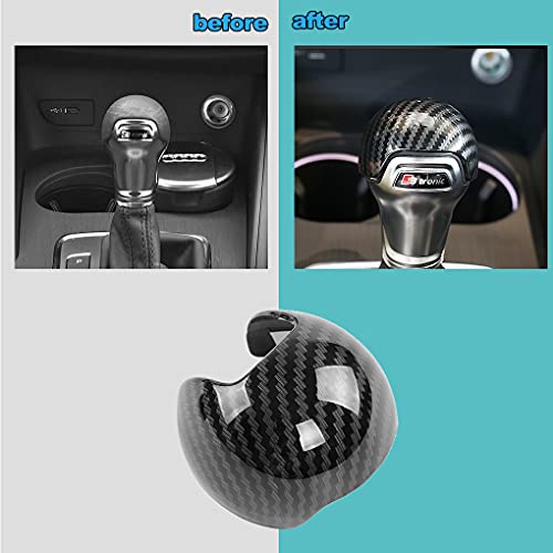 LDYFC Sport Style Gear Shift Knob Cover Sticker Head Trim for Au-di 2013 2014 2015 2016 2017 2018 2019 2020 Au-di A3 S3 (ABS with Carbon Fiber Pattern) - Image 4