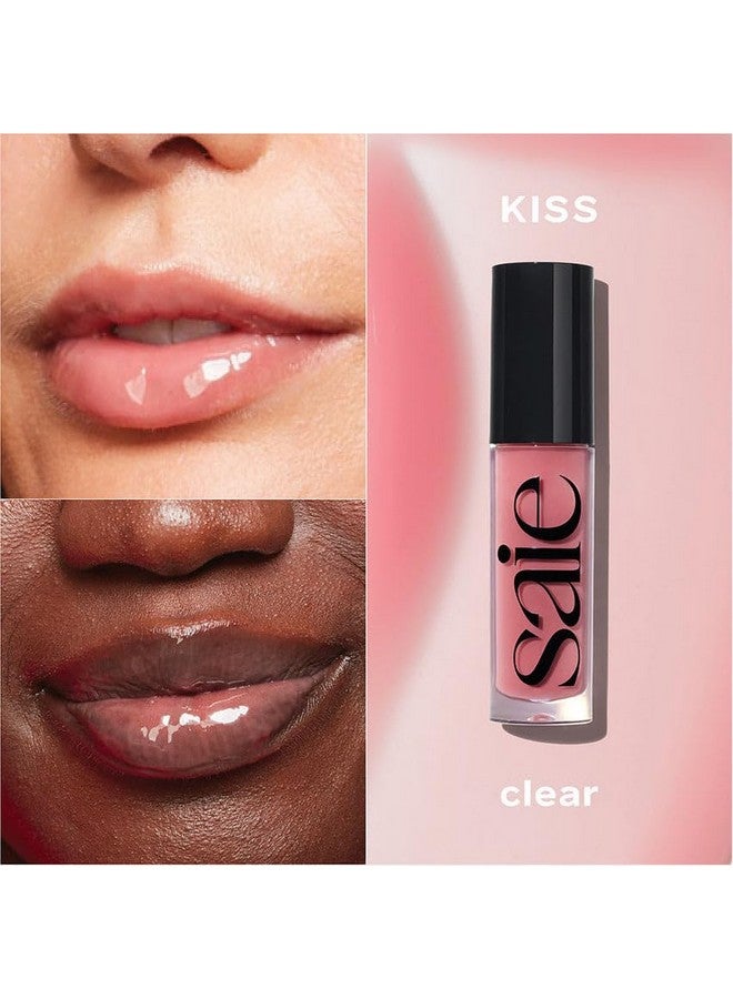Saie Glossybounce High-Shine Hydrating Lip Gloss Oil - Sheer Tinted Lip Oil with Hyaluronic Acid + Jojoba Oil for Long-Lasting Moisture - Kiss (.17 oz) - Image 3