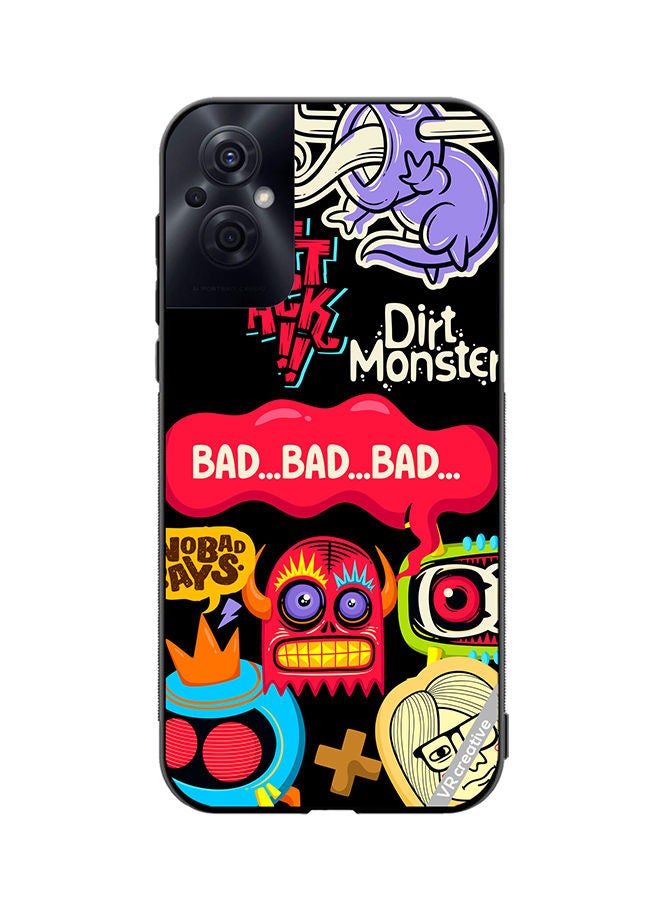 VR CREATIVE Protective Case Cover For Oppo Reno8 Z Monsters Design Multicolour - Image 1