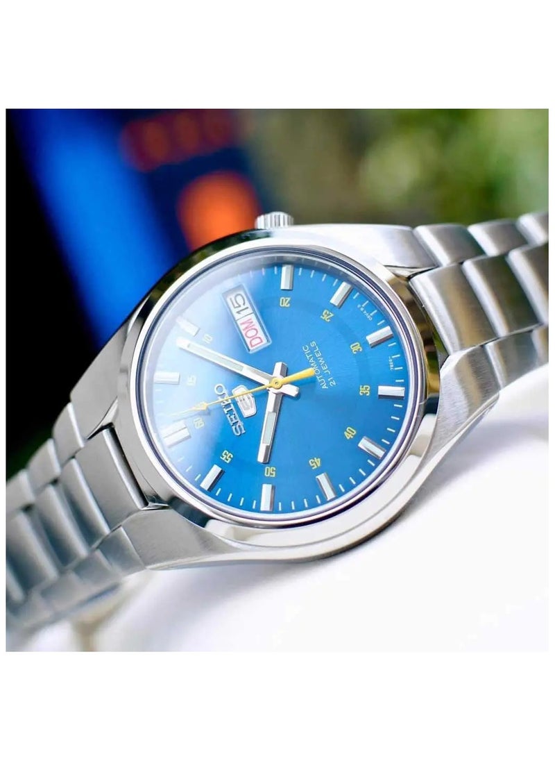 Seiko 5 Automatic Blue Dial Stainless Steel Watch SNK615K1  - Image 3