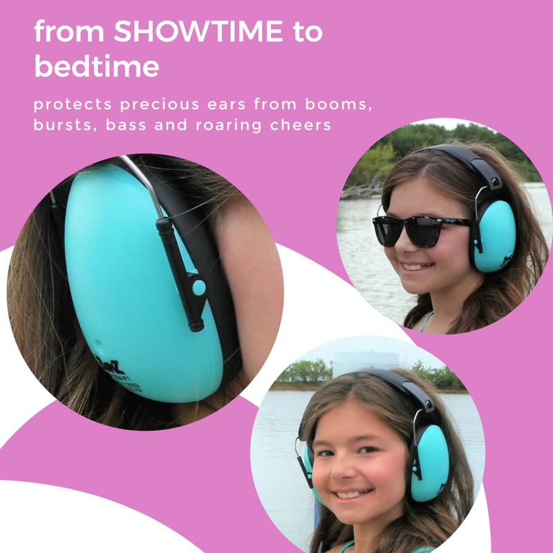 Banz Kidz Earmuffs 2 Years & Older – Lagoon Blue - Loud Noise Cancelling Kids Headphones & Toddler Ear Muffs, Size Adjustable - Image 5